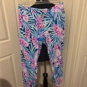 Lilly Pulitzer Blue and Pink Tropical Pants